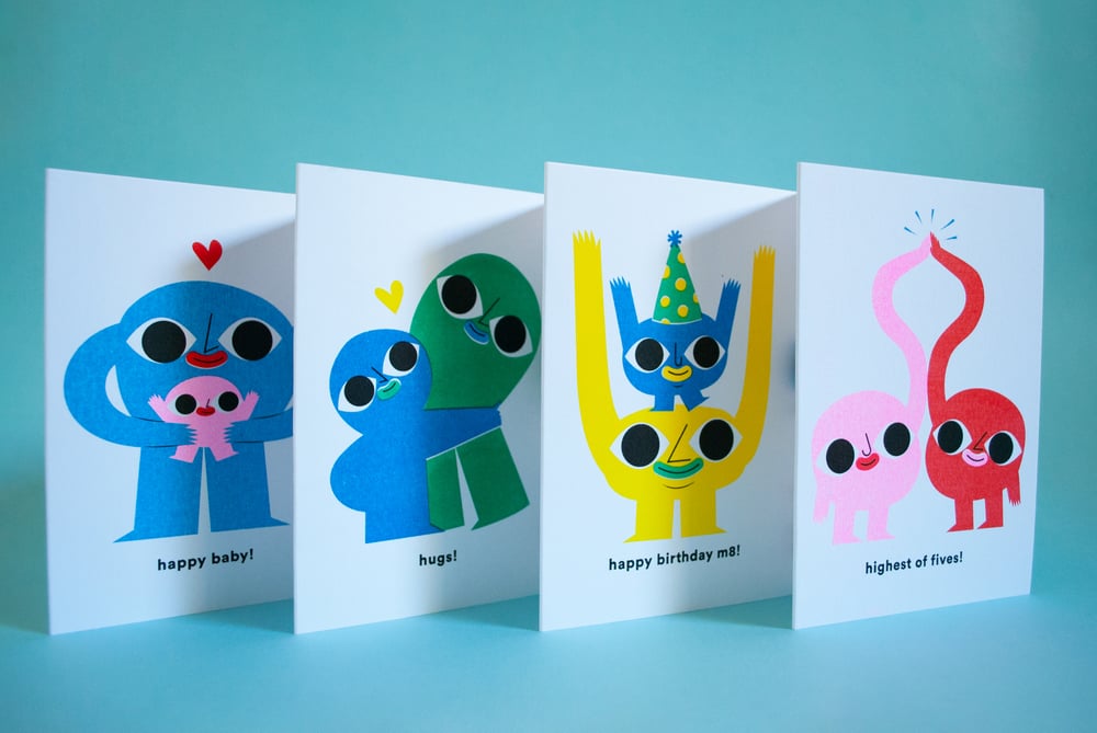 Image of Pack of four greeting cards