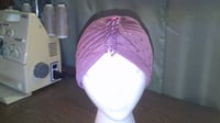 Image 1 of Mauve Pleated Turban (Trinity Collection)