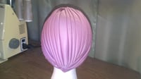 Image 3 of Mauve Pleated Turban (Trinity Collection)
