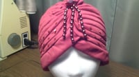 Image 1 of Red Pleated Turban (Trinity Collection)