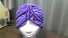Purple Pleated Turban (Trinity Collection)