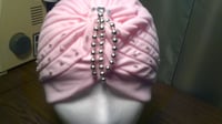 Image 1 of Pink Pleated Turban (Trinity Collection)