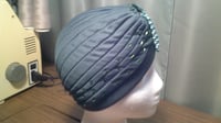 Image 2 of Dark Green Pleated Turban (Trinity Collection)