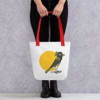 Image 5 of All-Over Print Tote BIRD 2 (Blue)