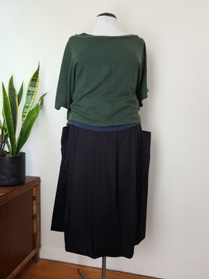 Image of Black sateen Lola skirt