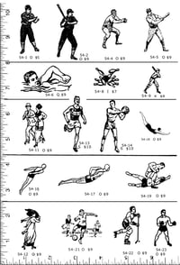 Sports Rubber Stamps P54
