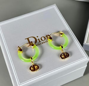 Image of (ITEM JUST SOLD ðŸš«) Gorgeous Dior CD Navy Earrings