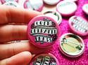 Pin Badge: Coin-Operated Press Logo (Pink)