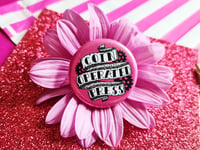 Image 3 of Pin Badge: Coin-Operated Press Logo (Pink)