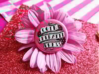 Image 3 of Pin Badge: Coin-Operated Press Logo (Pink)