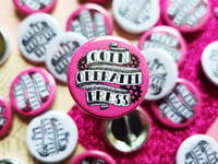 Image 1 of Pin Badge: Coin-Operated Press Logo (Pink)