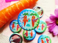 Image 1 of Pin Badge: Carrots at Open-Mic Night 