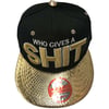 "Who Gives A Shit" Snapback Caps - Baseball Caps & Snap Backs with Embossed Bib