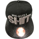 "Who Gives A Shit" Snapback Caps - Baseball Caps & Snap Backs with Embossed Bib