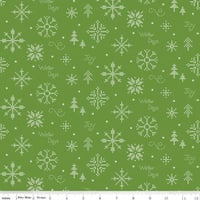 Image 1 of Winter Wonder Cross Stitch in Green