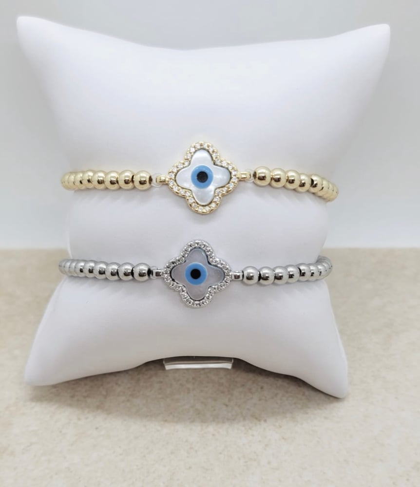 Evil Eye Clover Bracelet