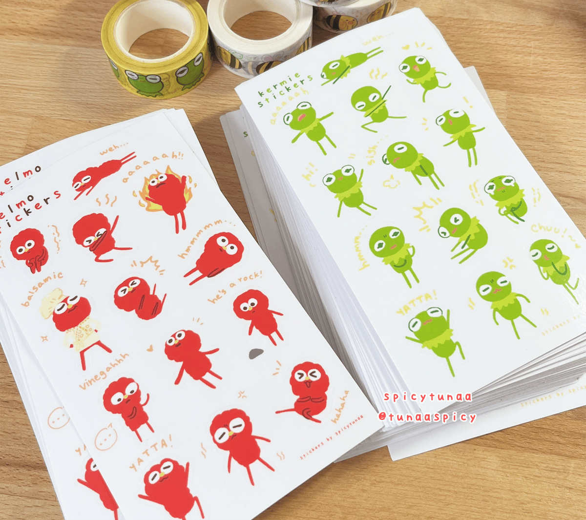 Kermie & Elmo Clear Sticker Sheet