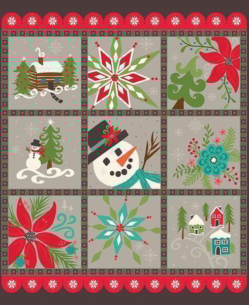 Winter Wonder Panel in Gray