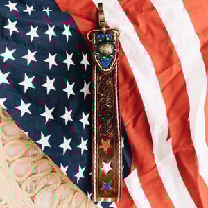 Image of Tooled Patriotic Wristlet Keychain