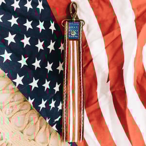 Image of Tooled Patriotic Wristlet Keychain