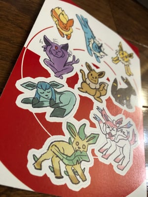 Image of Pokémon Sticker Sheet - Eeveelutions