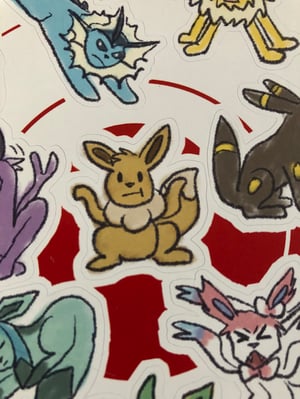 Image of Pokémon Sticker Sheet - Eeveelutions