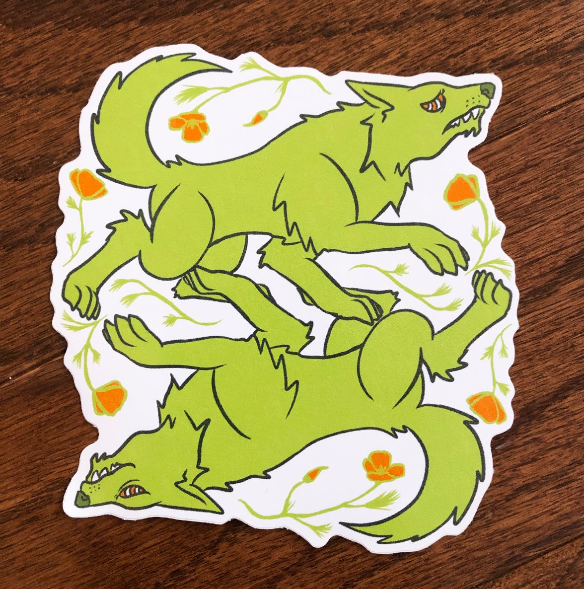 Image of Sticker - Green Wolves