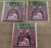 Image 2 of ARTEAGA / WICCA "SPELL IT WICKED FOR SATAN" #ISR & DHU NEON GREEN VINYL EDITION