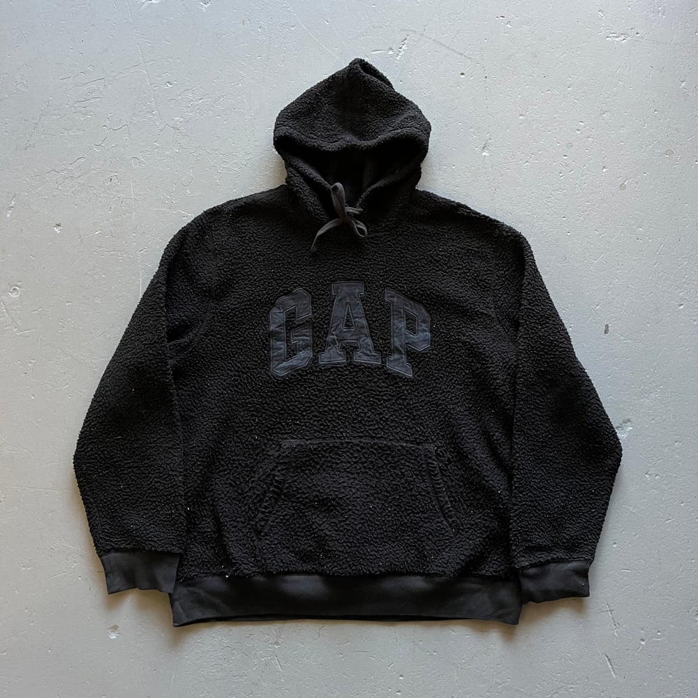 Image of Vintage GAP black Sherpa hoody size xl 