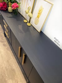 Image 8 of Navy blue mid century modern Nathan SIDEBOARD, DRINKS / COCKTAIL CABINET / TV CABINET