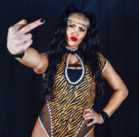 Image 1 of GCW WORN TIGER PRINT RING GEAR 