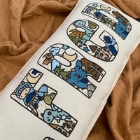 Image 1 of Dreamy dragons personalised name cushion