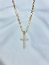 Tennis Diamond Iced Out Faith Necklace (A)