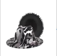 Image 2 of Grey Black Camo Inspired Fedora