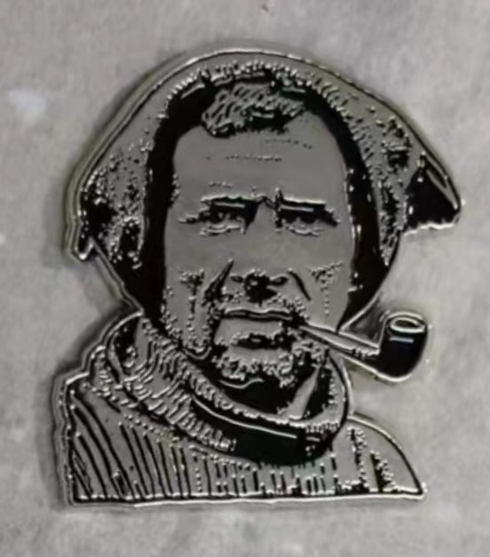 Image of Tom Crean limited edition shaped enamel pin 
