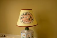 Image 5 of Oval Paintings - Tapered Empire Lampshade - Terracotta Trim