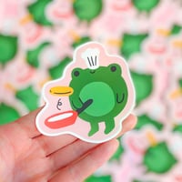 Image 2 of Sticker - Frog pancake