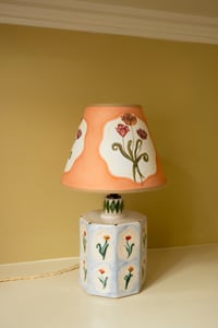 Image 3 of Trio of Tulips - Tapered Empire Lampshade - Beige trim