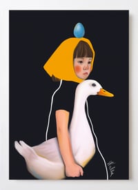 Image 1 of Girl with goose