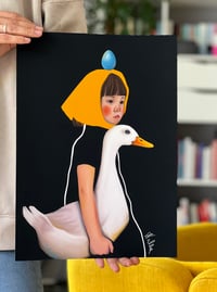 Image 3 of Girl with goose