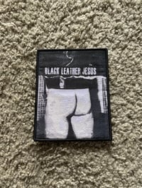 Black Leather Jesus woven patch