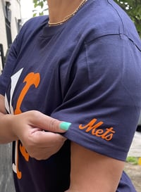 Image 1 of Embroidered NYC Yankees/Mets Mashup Tee