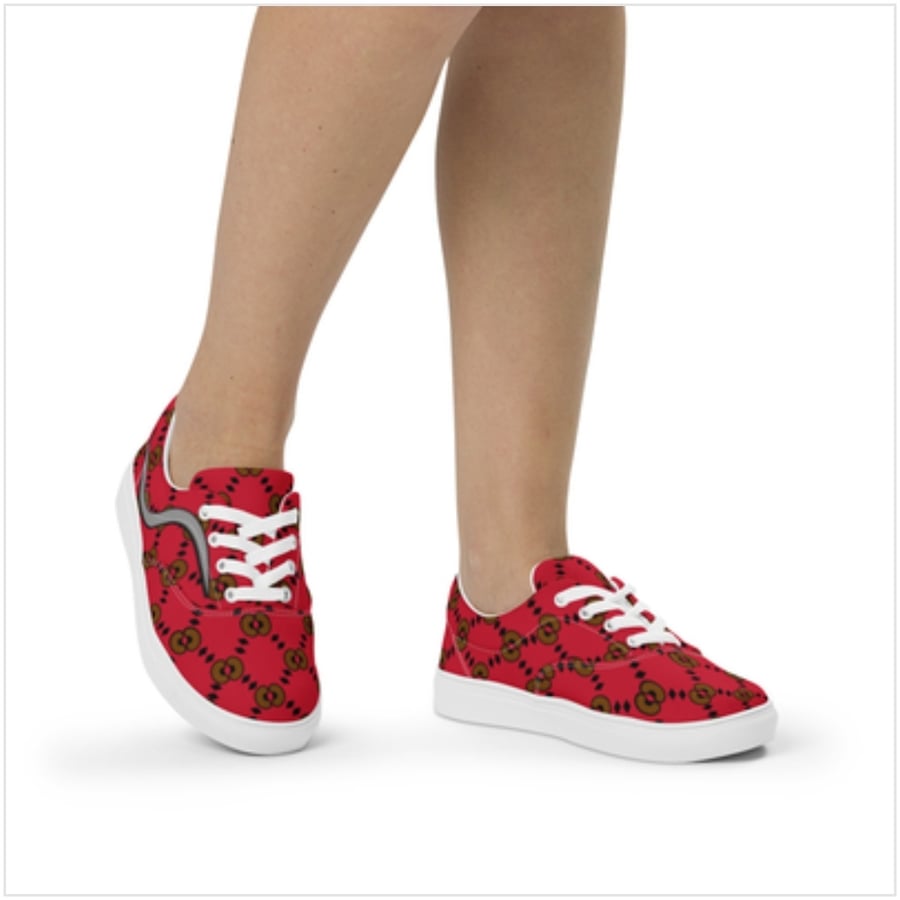 Image of Drip Steppers Women’s lace-up canvas shoes