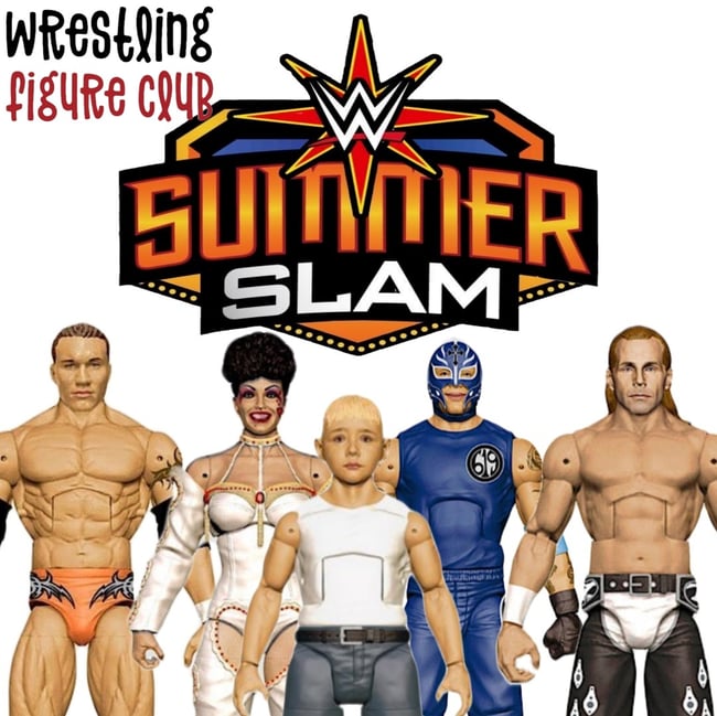 Set of Summerslam Elites - Rey Mysterio, Sherri, Shawn Michaels & Randy  Orton - Wrestling Figures