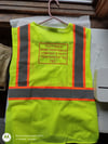 Safety vest embroidered