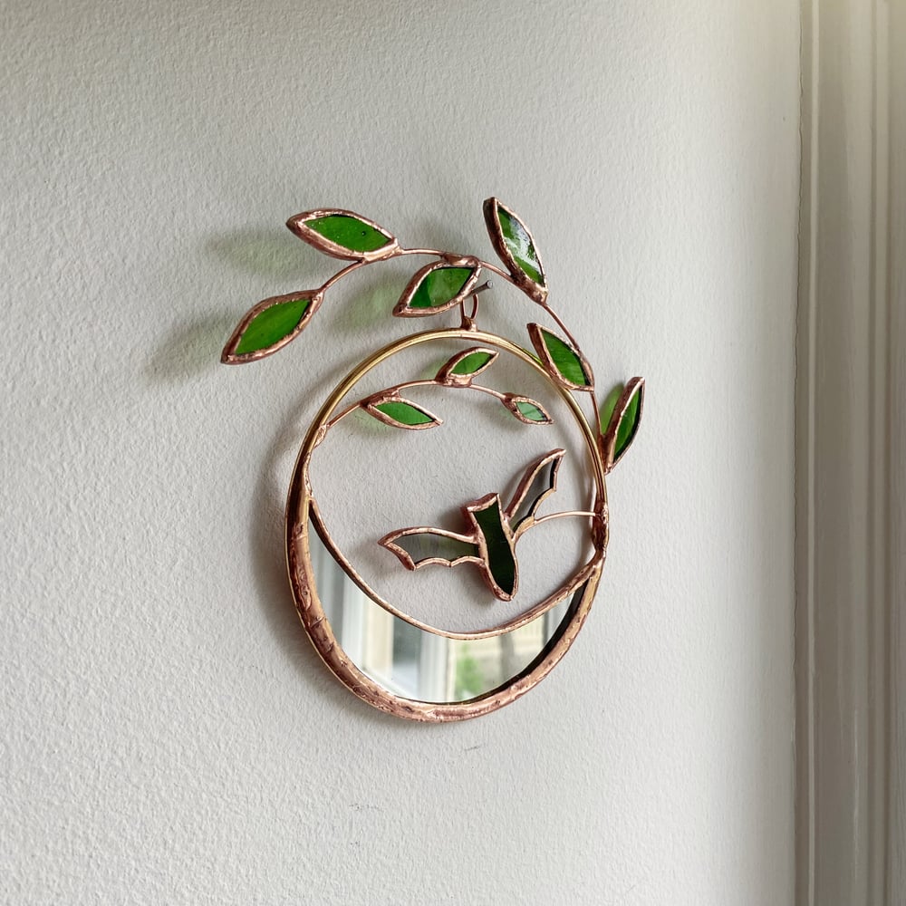 Image of Bat and Crescent Moon Wreath with Leaves
