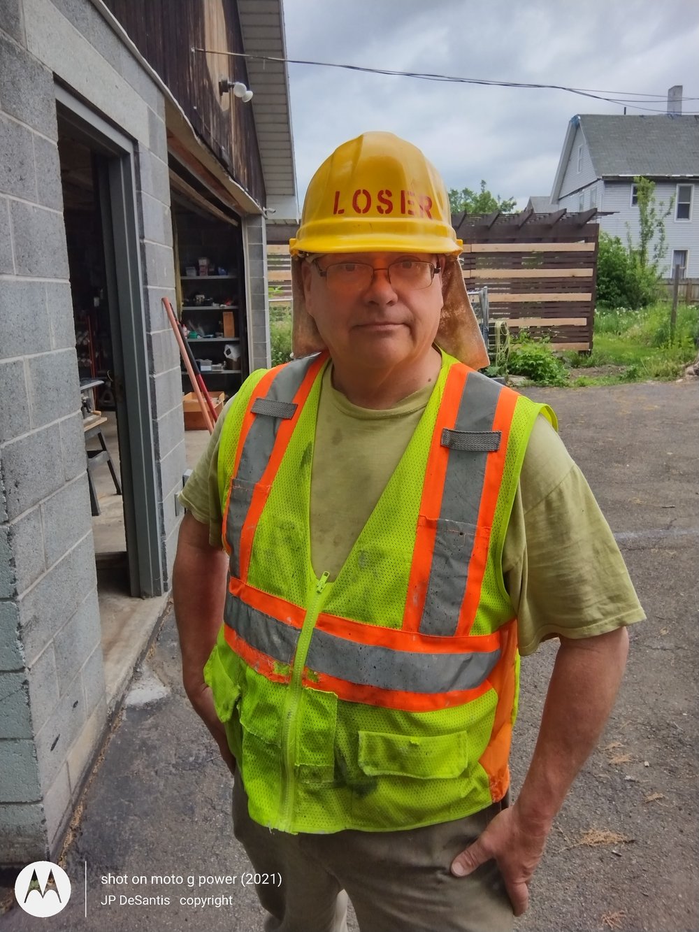 Safety vest embroidered