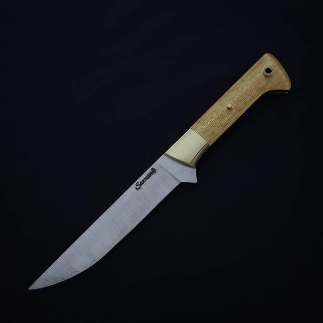 Boning Knife in Brass and OptikWood