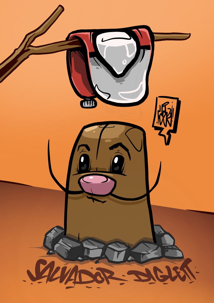 Image of Salvador Diglett A4 Print