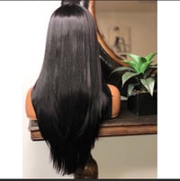 Image 3 of ALISE | LONG STRAIGHT BLACK T PART 360 LACE FRONT WIG